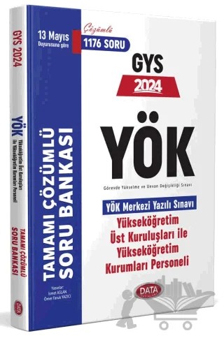 YÖK Üst Kuruluşları ile YÖK Personeli GYS Tamamı Çözümlü Soru Bankası – İsmet Aslan, Ömer Faruk Yazıcı – Data Yayınları kitap kapağı