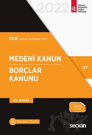 Medeni Kanun - Borçlar Kanunu – Remzi Özmen – Seçkin Yayıncılık kitap kapağı