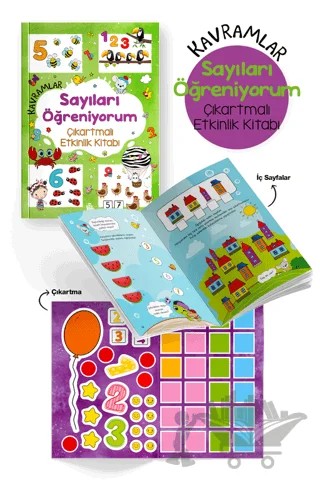Kavramlar - Sayıları Öğreniyorum - Çıkartmalı Etkinlik Kitabı – Kolektif – Bigkids Yayınları kitap kapağı
