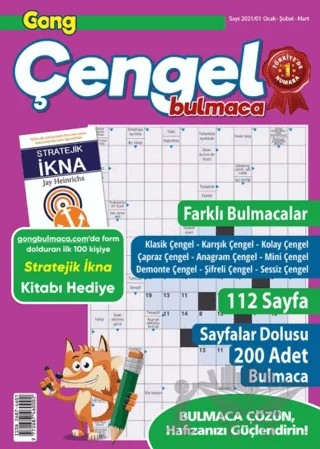 Gong Çengel Bulmaca Ocak - Şubat - Mart 2021 (5'li Set) – Kolektif – Maxi Yayıncılık kitap kapağı