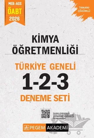 2026 MEB AGS ÖABT Kimya Öğretmenliği Tamamı Çözümlü Türkiye Geneli 1-2-3 (3'lü Deneme Seti) – Kolektif – Pegem Akademi Yayıncılık kitap kapağı
