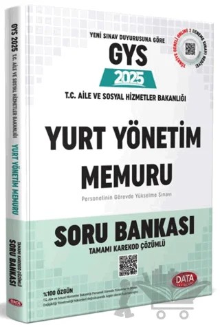 T.C. Aile ve Sosyal Hizmetler Bakanlığı Yurt Yönetim Memuru GYS Soru Bankası (Karekod Çözümlü) – Kolektif – Data Yayınları kitap kapağı