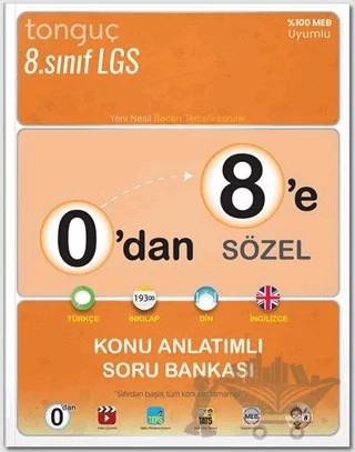 0'dan 8'e Sözel Konu Anlatımlı Soru Bankası – Kolektif – Tonguç Akademi kitap kapağı