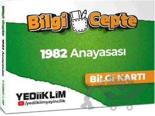 Yediiklim Yayınları Bilgi Cepte 1982 Anayasası Bilgi Kartı (Soru-Cevap) – Bülent Tanık – Yediiklim Yayınları kitap kapağı