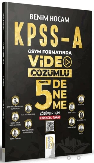 KPSS A Grubu ÖSYM Formatında Video Çözümlü 5 Deneme – Kolektif – Benim Hocam Yayınları kitap kapağı