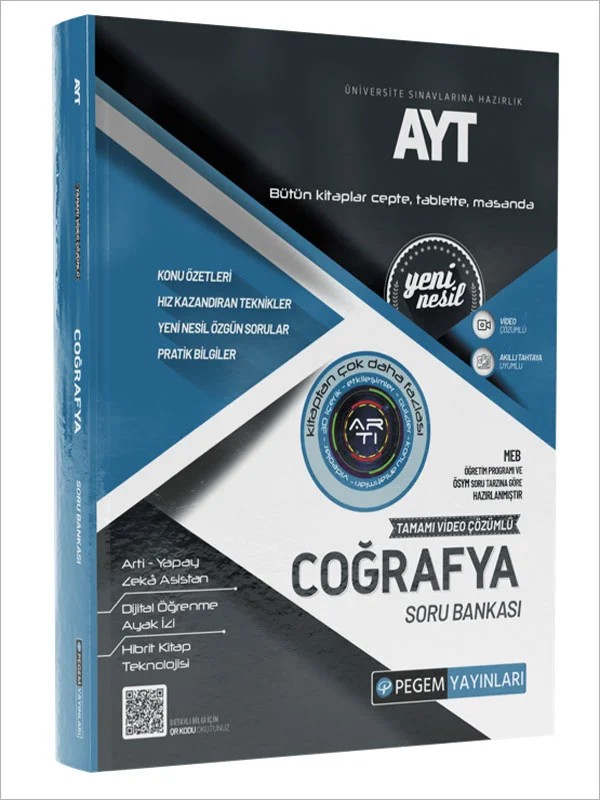 AYT Coğrafya Soru Bankası – Pegem Akademi Yayıncılık kitap kapağı