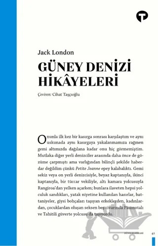 Güney Denizi Hikâyeleri – Jack London – Turkuvaz Kitap kitap kapağı