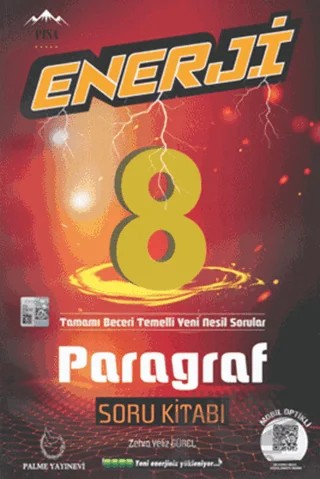 Palme Enerji 8. Sınıf Paragraf Soru Kitabı – Zehra Yeliz Gürel – Palme Yayınları kitap kapağı