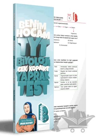 TYT Biyoloji Çek Kopar Yaprak Test – Dilek Kuvvet – Benim Hocam Yayınları kitap kapağı