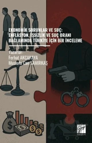 Ekonomik Sorunlar Ve Suç: Enflasyon, İşsizlik ve Suç Oranı Bağlamında Türkiye İçin Bir İnceleme – Ferhat Akçakaya, Mustafa Can Samırkaş – Gazi Kitabevi kitap kapağı