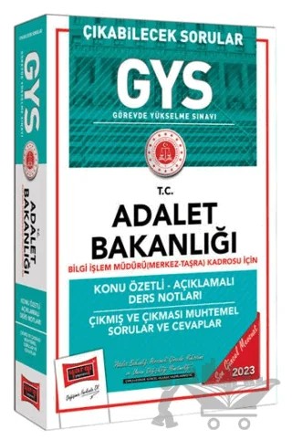 Yargı Yayınları 2023 Adalet Bakanlığı GYS Çıkabilecek Sorular Bilgi İşlem Müdürü (Merkez-Taşra) Kadrosu İçin Konu Özetli Ders Notları ve Soru Bankası – Kolektif – Yargı Yayınevi kitap kapağı
