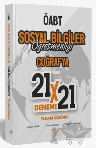ÖABT Sosyal Bilgiler Coğrafya 21x21 Deneme Çözümlü – Kemal Arslan, Veysel Boynueğri, Ahmet Çelen – CBA Akademi kitap kapağı