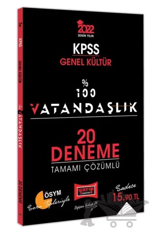 2022 KPSS Genel Kültür %100 Vatandaşlık Tamamı Çözümlü 20 Deneme – Kolektif – Yargı Yayınevi kitap kapağı