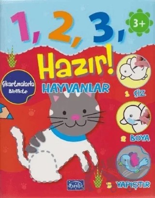 Hayvanlar - 1, 2, 3, Hazır! – Kolektif – Parıltı Yayınları kitap kapağı