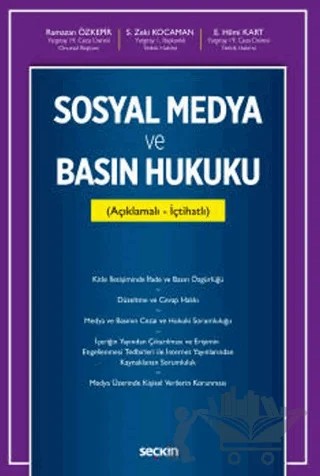 Sosyal Medya ve Basın Hukuku – Ramazan Özkepir, Salih Zeki Kocaman, Erkal Hilmi Kart – Seçkin Yayıncılık kitap kapağı