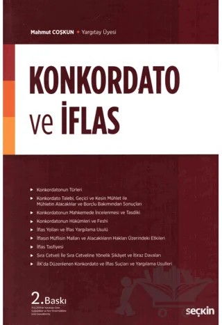 Konkordato ve İflas – Mahmut Çoşkun – Seçkin Yayıncılık kitap kapağı