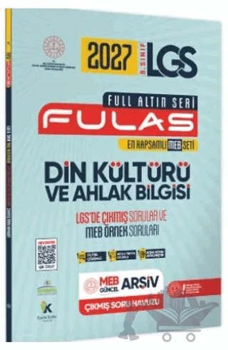 2027 8. Sınıf Full LGS Altın Seri FULAS Din Kültürü ve Ahlak Bilgisi Çıkmış Soru Bankası Modüler Set – Kolektif – Karakutu Yayın kitap kapağı