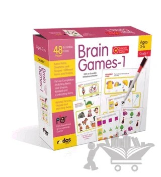 Brain Games-1 - Grade-Level 1 - Ages 3-6 – Kolektif – Piar Kids kitap kapağı