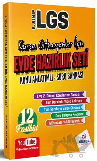 8. Sınıf LGS Kursa Gitmeyenler İçin Evde Hazırlık Seti Konu Anlatımlı Soru Bankası – Kolektif – Kurul Yayıncılık kitap kapağı