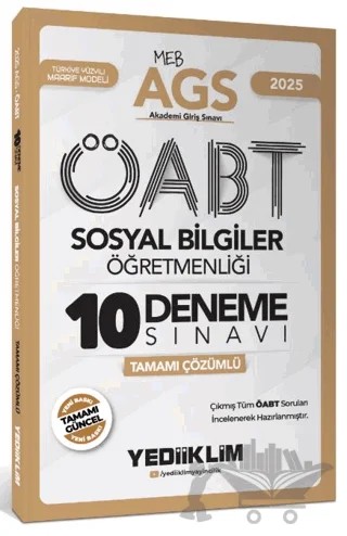 2025 MEB AGS ÖABT Sosyal Bilgiler Öğretmenliği Tamamı Çözümlü 10 Deneme Sınavı – Kollektif – Yediiklim Yayınları kitap kapağı