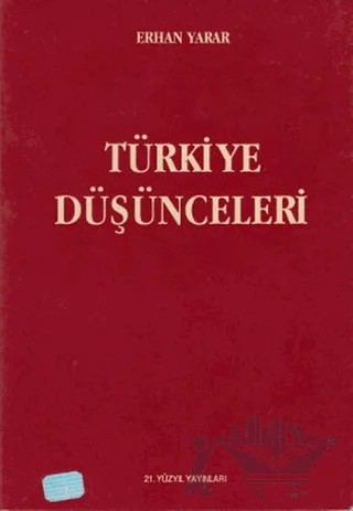 Türkiye Düşünceleri – Erhan Yarar – 21. Yüzyıl Yayınları kitap kapağı