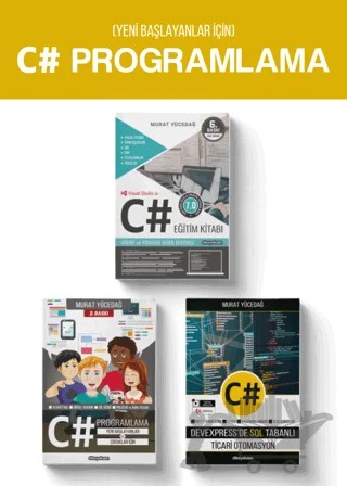 Yeni Başlayanlar için C# Programlama (3 Kitap Takım) – Murat Yücedağ – Dikeyeksen Yayın Dağıtım kitap kapağı