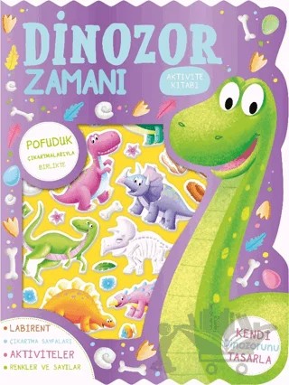 Dinozor Zamanı - Çıkartmalı Aktivite Kitabı – Kolektif – İndigo Çocuk kitap kapağı