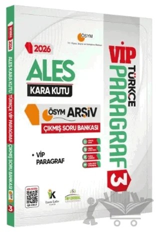 2026 ALES Türkçenin Kara Kutusu PARAGRAF 3 VİP ÖSYM Çıkmış Soru Havuzu Bankası Dijital Çözümlü – Kolektif – Karakutu Yayın kitap kapağı
