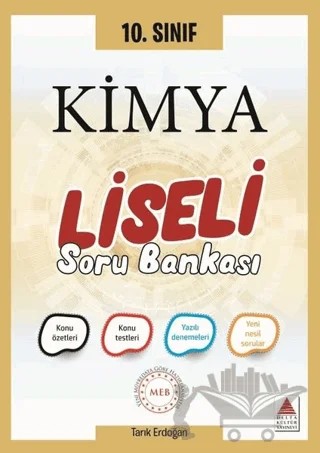 10. Sınıf Kimya Liseli Soru Bankası – Tarık Erdoğan – Delta Kültür Yayınevi kitap kapağı
