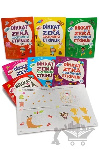 365 Dikkat ve Zeka Güçlendirici Etkinlikler Seti (8 Kitap Takım) – Kolektif – Çocuk Gezegeni kitap kapağı