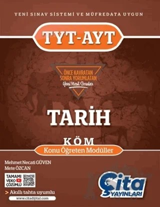 TYT-AYT Tarih Konu Öğreten Modüller – Kolektif – Çita Yayınları kitap kapağı