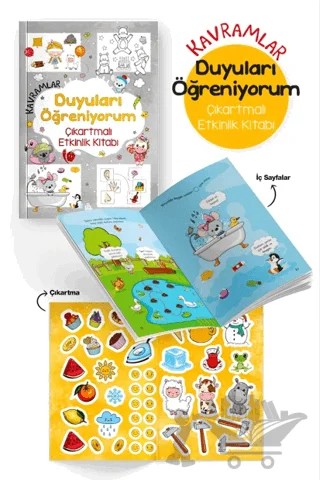 Kavramlar – Duyuları Öğreniyorum – Çıkartmalı Etkinlik Kitabı – Kolektif – Bigkids Yayınları kitap kapağı