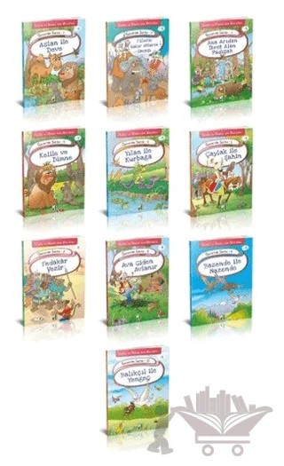 Kelile ve Dimne'den Masallar Güvercin Serisi Seti (10 Kitap Takım) – Kolektif – Damla Yayınevi kitap kapağı