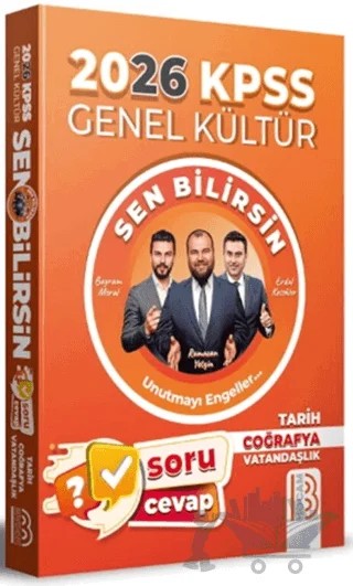 2026 KPSS Genel Kültür Sen Bilirsin Tarih-Coğrafya-Vatandaşlık Soru Cevap Kitabı – Ramazan Yetgin, Bayram Meral – Benim Hocam Yayınları kitap kapağı