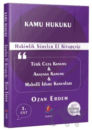 Kamu Hukuku Hakimlik Süreler El Kitapçığı – Ozan Erdem – Dizgi Kitap kitap kapağı