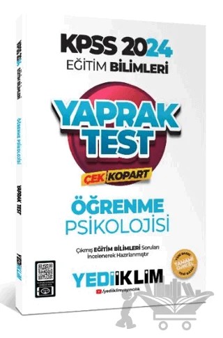 KPSS Eğitim Bilimleri Öğrenme Psikolojisi Çek Kopart Yaprak Test – Kolektif – Yediiklim Yayınları kitap kapağı
