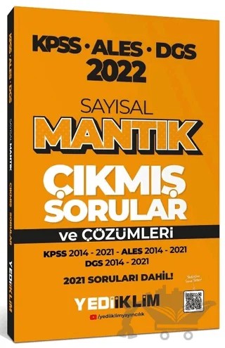 2022 KPSS ALES DGS Sayısal Mantık Çıkmış Sorular ve Çözümleri – Kolektif – Yediiklim Yayınları kitap kapağı