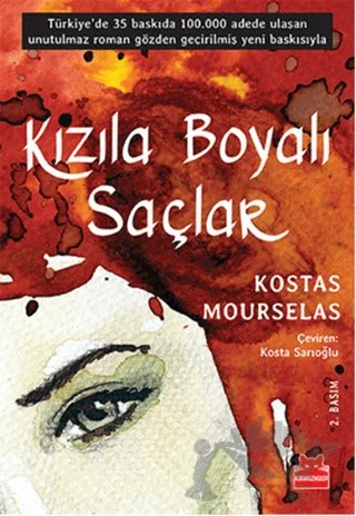 Kızıla Boyalı Saçlar – Kostas Mourselas – Kırmızı Kedi Yayınevi kitap kapağı