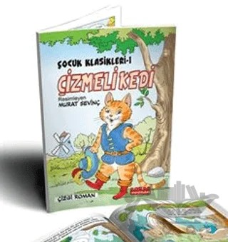 Çizmeli Kedi Renkli Çizgi Roman – Murat Sevinç – Bordo Ressam kitap kapağı