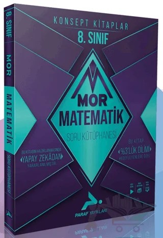 Paraf 8. Sınıf Mor Matematik Soru Kütüphanesi – Kolektif – Paraf Yayınları kitap kapağı