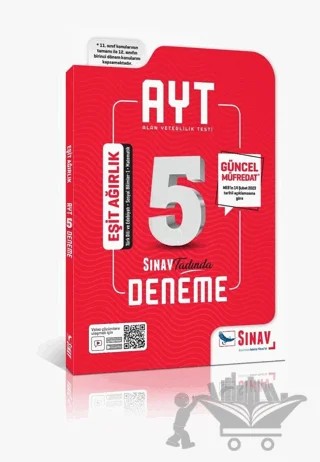Sınav AYT Eşit Ağırlık 5 Deneme – Kolektif – Sınav Yayınları kitap kapağı