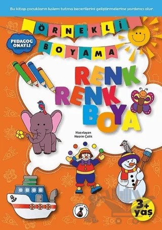 Örnekli Boyama - Renk Renk Boya 3+ Yaş – Nesrin Çelik – Misket Kitap kitap kapağı