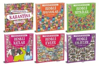 Yetişkinler İçin Boyama Seti (6 Kitap Takım) – Kolektif – Dokuz Yayınları kitap kapağı