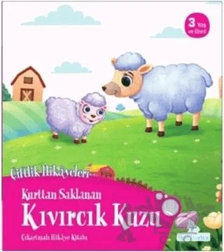 Kurttan Saklanan Kıvırcık Kuzu - Çiftlik Hikayeleri – Kolektif – Mavi Uçurtma Yayınları kitap kapağı