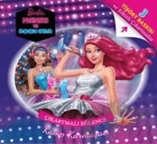 Barbie Prenses ve Rockstar Kamp Karmaşası - Çıkartmalı Eğlence – Kolektif – Doğan Egmont Yayıncılık kitap kapağı