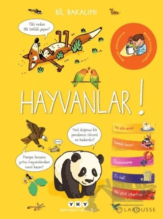 Hayvanlar! - Bil Bakalım (Çıkartmalı) – Sophie de Mullenheim – Yapı Kredi Yayınları kitap kapağı
