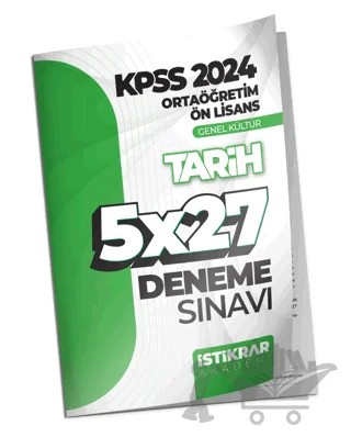 KPSS Ortaöğretim-Ön Lisans Genel Kültür Tarih 5x27 Deneme Sınavı – Kolektif – İstikrar Akademi kitap kapağı