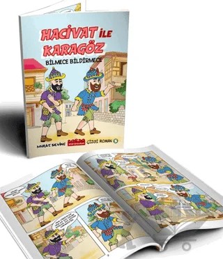 Hacivat ile Karagöz Bilmece Bildirmece – Murat Sevinç – Bordo Ressam kitap kapağı