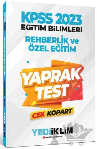 2023 KPSS Eğitim Bilimleri Rehberlik ve Özel Eğitim Çek Kopart Yaprak Test – Kolektif – Yediiklim Yayınları kitap kapağı