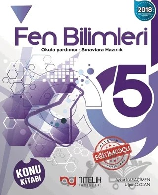 Nitelik 5. Sınıf Fen Bilimleri Konu Kitabı – Uğur Özcan Aykut – Nitelik Yayınları - Bayilik kitap kapağı